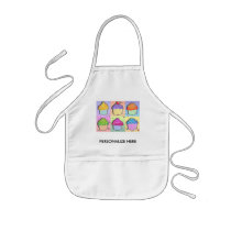 Aprons, Baby Bibs - Pop Art Cupcakes