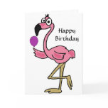 AQ- Funny Flamingo Birthday Card