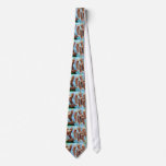 aqua Ageratum seeds (Ageratum sp.) flowers Neck Wear