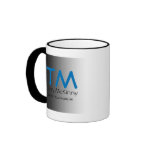 Aqua and Black Simple Initials Mug