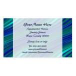 Aqua and blue waves business card
