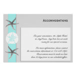 Aqua and Grey Band Starfish Accomodations Custom Invites