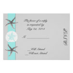 Aqua and Grey Band Starfish Response Card