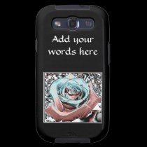 Aqua and Pink "coloured foil" rose casemate cases