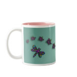 Aqua Batik Turtles & Dragonfly Mug