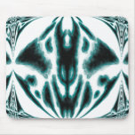 Aqua-Black Skull Mousepad