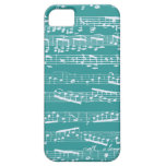 Aqua Blue music notes iPhone 5 Covers
