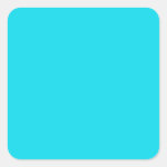 Aqua Blue Square Sticker