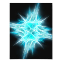 Aqua Blue Star 1 Photo Print