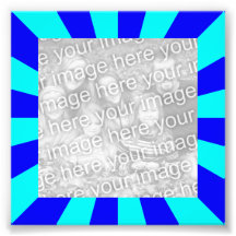 Aqua Blue Starburst Frame Photo