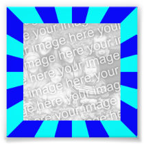 Aqua Blue Starburst Frame Photo