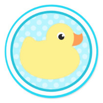 Aqua Blue Sweet Baby Duck Stickers