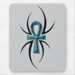 Aqua Blue Tattoo Symbol Mousepad