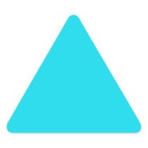 Aqua Blue Triangle Sticker