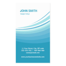 Aqua Blue Wave business card