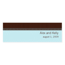 Aqua Blue Wedding Website Business Card