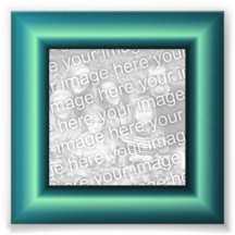 Aqua Border Photographic Print