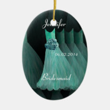AQUA Bridesmaid Thank You Wedding Ornament