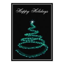 aqua Business Holiday Greetings Invite