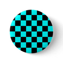 Aqua Chequerboard Button