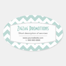 Aqua Chevron Promotional Sticker