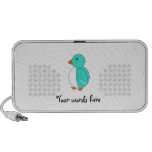 Aqua cute penguin iPhone speakers