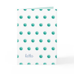 Aqua Dots Hello Card