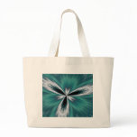 "Aqua Flower Abstract" Bag