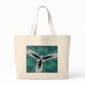 "Aqua Flower Abstract" Bag