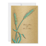 Aqua gold wedding wheat flower