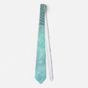 Aqua gray wedding floral damask ties