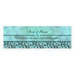 Aqua grey wedding favour floral damask