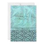 Aqua grey wedding floral damask