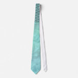 Aqua grey wedding floral damask ties