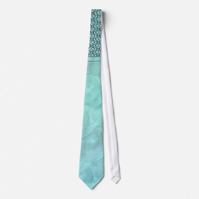 Aqua grey wedding floral damask necktie by mensgifts