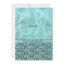 Aqua grey wedding reception floral damask