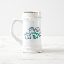 Aqua Hibiscus Blooms Mug
