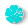 Aqua hibiscus flower pin