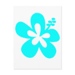 Aqua hibiscus flower design