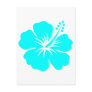 Aqua hibiscus flower design post card