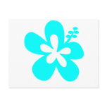Aqua hibiscus flower design