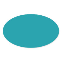 Aqua   Oval Sticker
