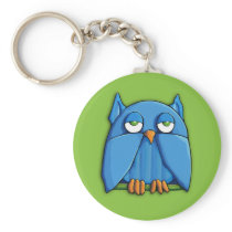 Aqua Owl green Keychain