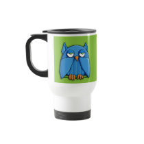 Aqua Owl green Travel Mug