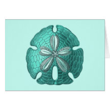 Aqua Sand Dollar Card