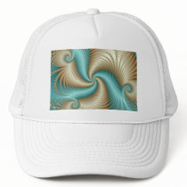 Aqua Satin - Fractal Trucker Hats