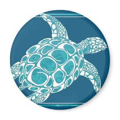 Aqua Sea Turtle by ElainePlesser