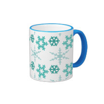 Aqua Snowflake Mug