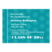 Aqua Stars New Grad Announcement Any Year G205