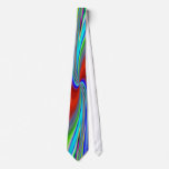 Aqua Swirl on Red Tie